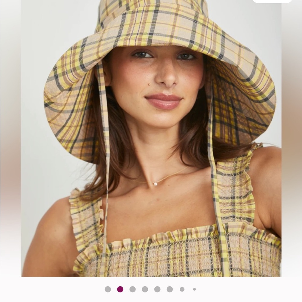 Rails Sunflower Plaid Sun Hat